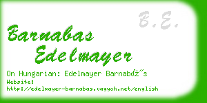 barnabas edelmayer business card